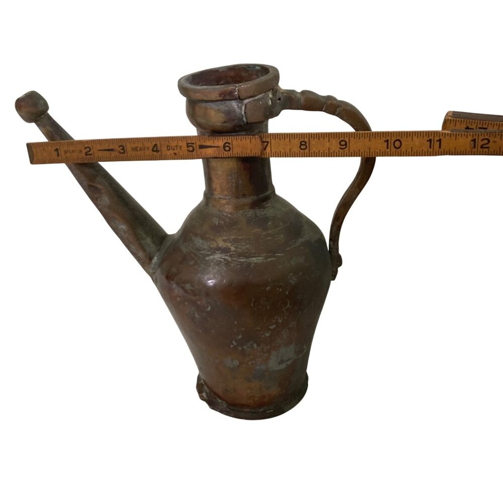 Aged Hand Forged Metal Pitcher Primitive Rustic Antique Decor - Picture 8 of 8